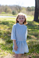 Mary Reddoch Dress 3/4 Sleeve in La Flor Blue