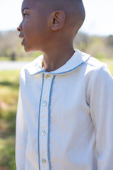 Fitz Shirt Long Sleeve in Ecru Pique