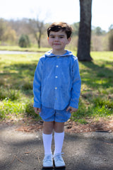 Finn Shorts in Marine Blue Non-Wrinkle Corduroy
