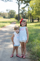 David Shirt Sleeveless in Ivory Gauze