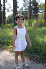 Stuart Playsuit in White Superfine Twill