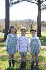 Harry Bubble Short w/ No Pocket in Hunter Green Check