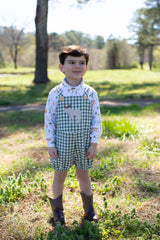 Harry Bubble Short w/ No Pocket in Hunter Green Check
