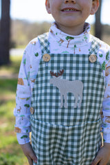 Harry Bubble Short w/ No Pocket in Hunter Green Check