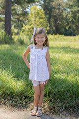 Spencer Scalloped Shorts in Tan Lines