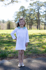 Charlotte Dress in White Corduroy