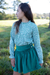 Avery Top Long Sleeve in Green Liberty Floral