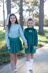 Avery Dress Long Sleeve in Emerald Velvet