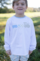 James Shirt Long Sleeve in White Superfine Twill