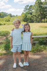Cooper Shorts in Light Blue Pique