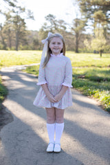 Mary Reddoch Dress 3/4 Sleeve in Betsy Ann Liberty Pink