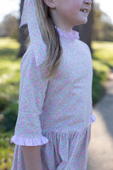 Mary Reddoch Dress 3/4 Sleeve in Betsy Ann Liberty Pink