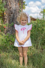 Daisy Top in Light Pink Stripe Seersucker