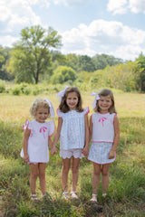 Daisy Top in Light Pink Stripe Seersucker