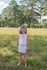 Sydney Top in Light Pink Stripe Seersucker