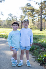 Finn Shorts in Blue Gauze