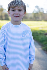 Boy Tee Long Sleeve Premium in Seaside Stripe Knit