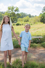 Avery Dress Sleeveless in Scalloped Summer