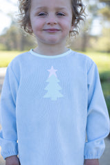 James Shirt Long Sleeve in Powder Blue Non-Wrinkle Corduroy