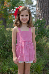 Heidi Top in Red 1/8 Check