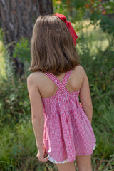 Heidi Top in Red 1/8 Check