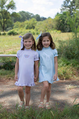 Caroline Dress Short Sleeve in Lilac Pique