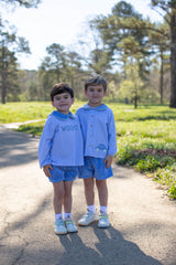 Finn Shorts in Marine Blue Non-Wrinkle Corduroy