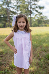 Elizabeth Dress Sleeveless in Pink Tattersall