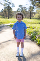 Finn Shorts in Red Windowpane