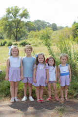 Bitty Button-On Skirt w/ Ric Rac in Charleston Stripe