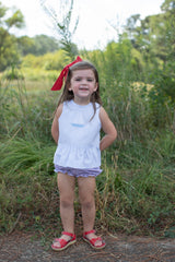 Pate Top in Blue Superfine Twill