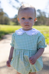 Finley Bubble Short Sleeve in Moss Check