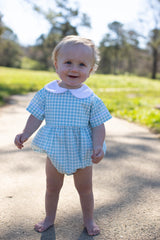 Forrest Bubble Short Sleeve in French Blue Check