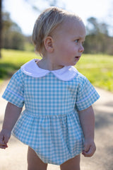 Forrest Bubble Short Sleeve in French Blue Check