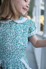 Mary Hollyn Top Short Sleeve in Green Liberty Floral