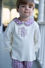 David Knit Shirt Long Sleeve Basic in Ecru Knit
