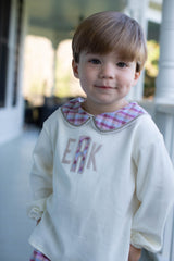 David Knit Shirt Long Sleeve Basic in Ecru Knit