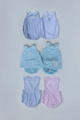 Charlie Button-On Sunsuit w/ Piping in Beverly Hills Stripe