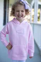 Fleece Hoodie Baby Pink with Megaphone w/ Handwritten Name