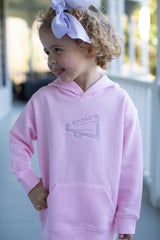 Fleece Hoodie Baby Pink with Megaphone w/ Handwritten Name