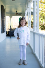 Fleece Hoodie White with Megaphone w/ Handwritten Name