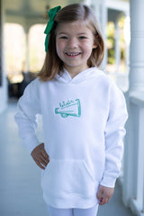 Fleece Hoodie White with Megaphone w/ Handwritten Name