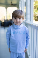 Turtleneck Premium in Blue Gingham Knit