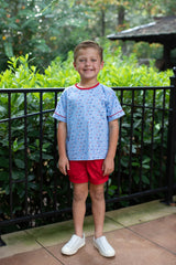 Finn Shorts in Red Pique
