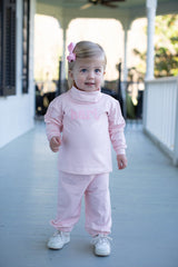 Turtleneck Premium in Pink Gingham Knit