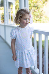 Betty Jane Dress in Pastel Dot Pique