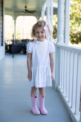 Betty Jane Dress in Pastel Dot Pique