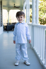 Alex Shirt Long Sleeve in Blue Superfine Twill