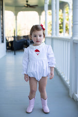 Finley Bubble Long Sleeve NO COLLAR Lined in White Superfine Twill