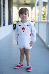 Harry Bubble Short Lined in White Swiss Dots
